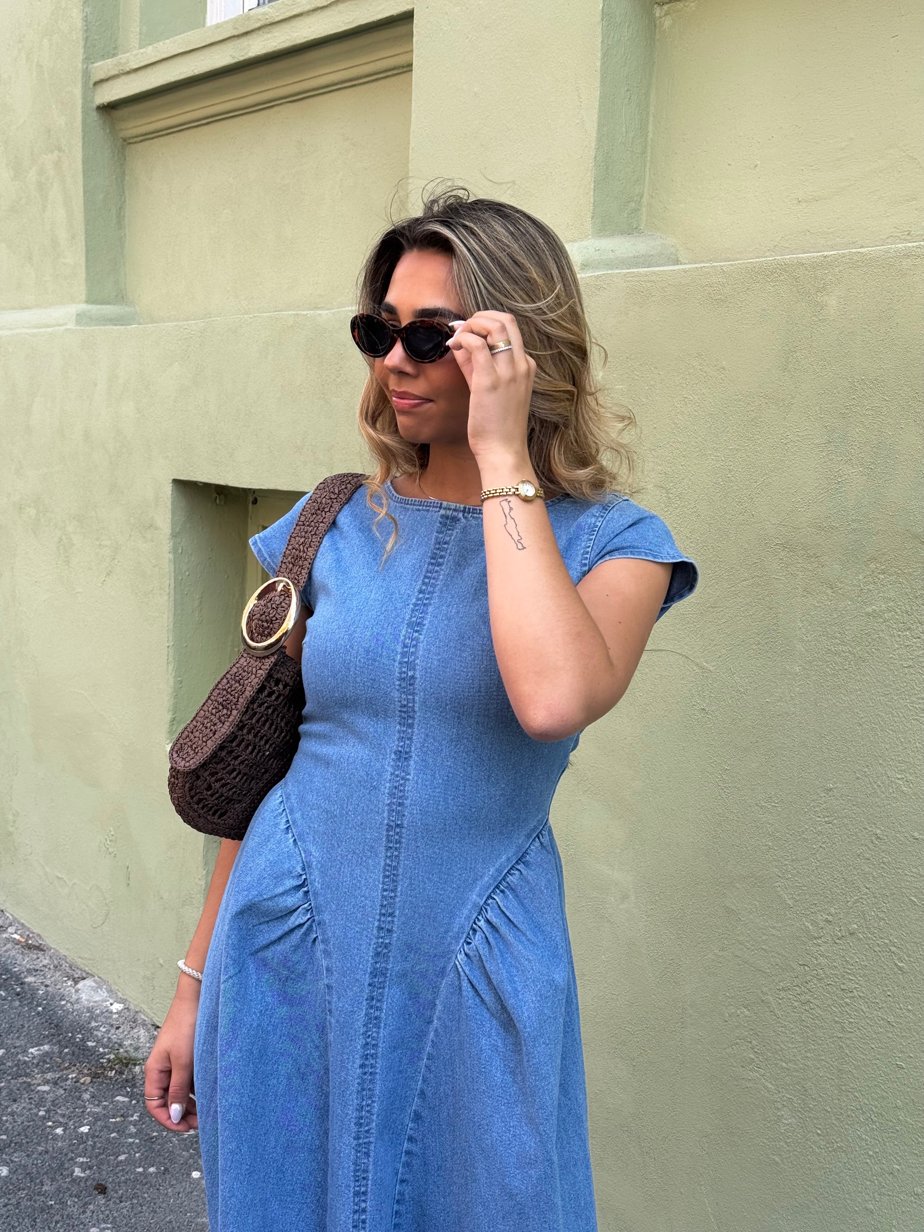 VMKIARA Long Dress - Medium Blue Denim